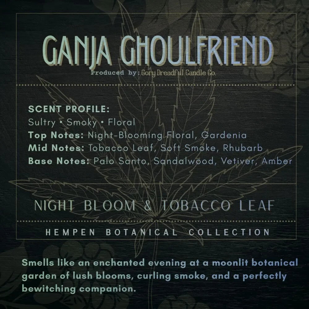 Ganja Ghoulfriend – Night Bloom & Tobacco Leaf Scent Beeswax Melts